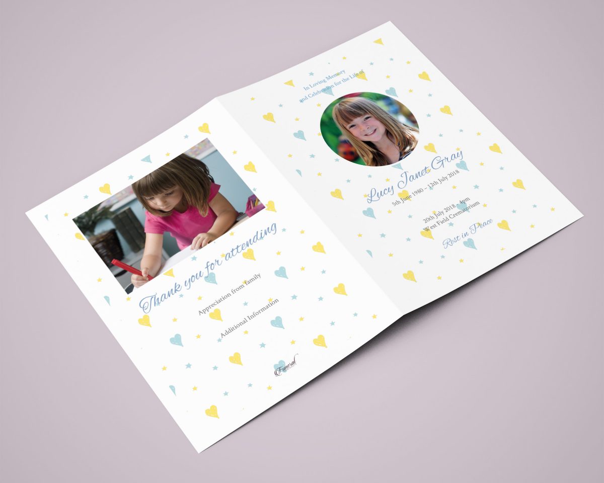 Children’s Heart Funeral Order of Service – Download – Funeral Order of